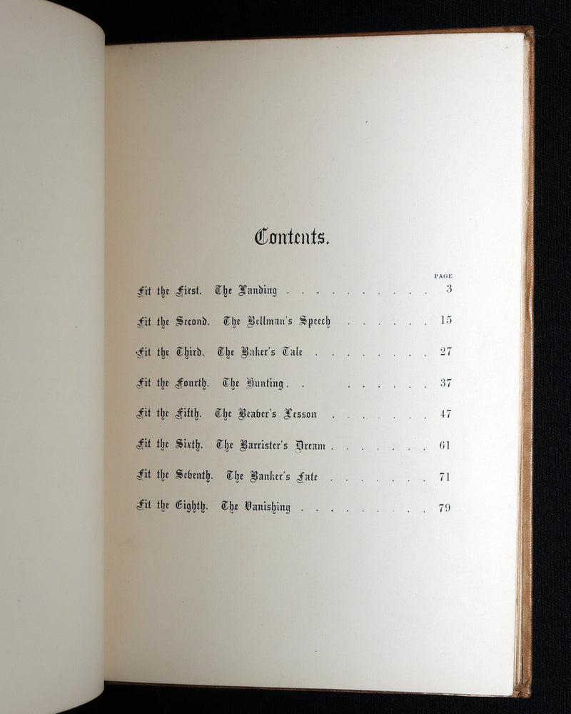 1876 Rare First Edition - The Hunting of the Snark by Lewis Carroll, Illustrated