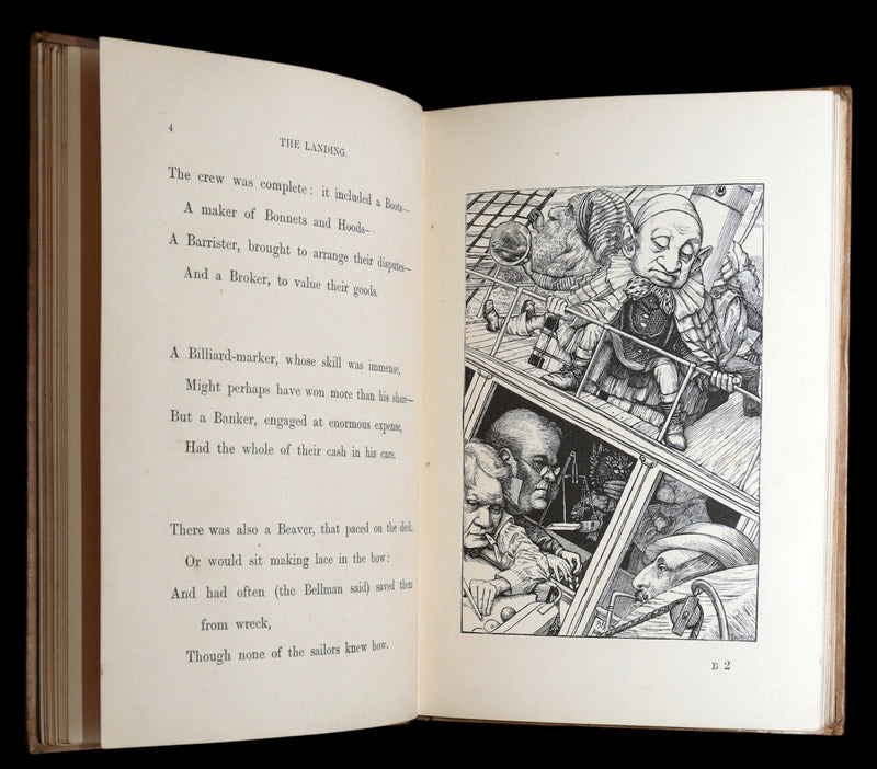 1876 Rare First Edition - The Hunting of the Snark by Lewis Carroll, Illustrated