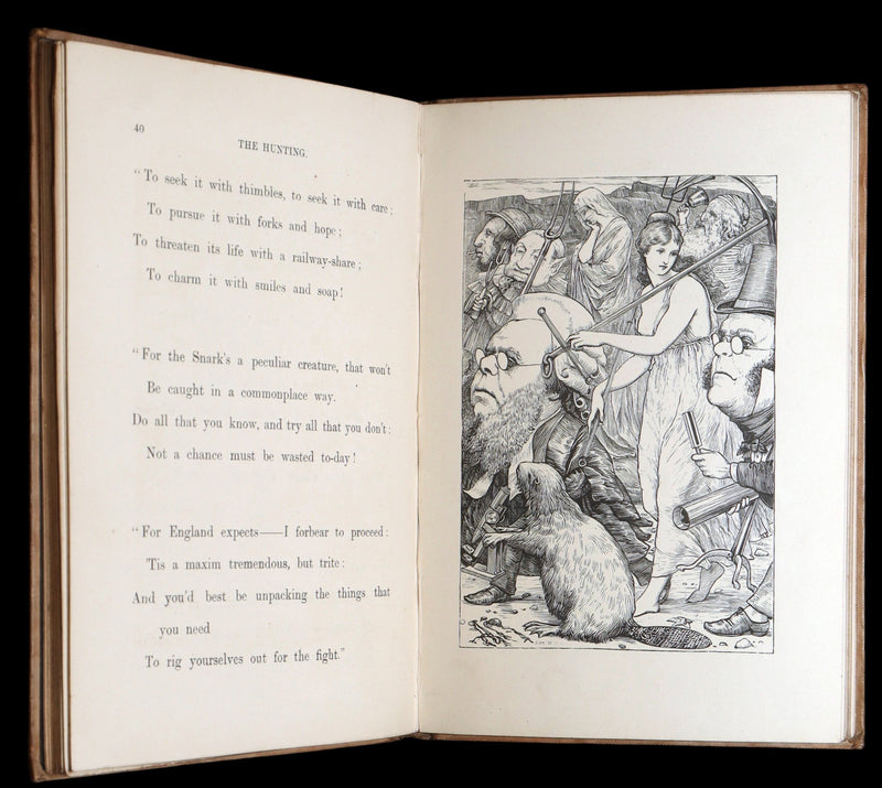 1876 Rare First Edition - The Hunting of the Snark by Lewis Carroll, Illustrated