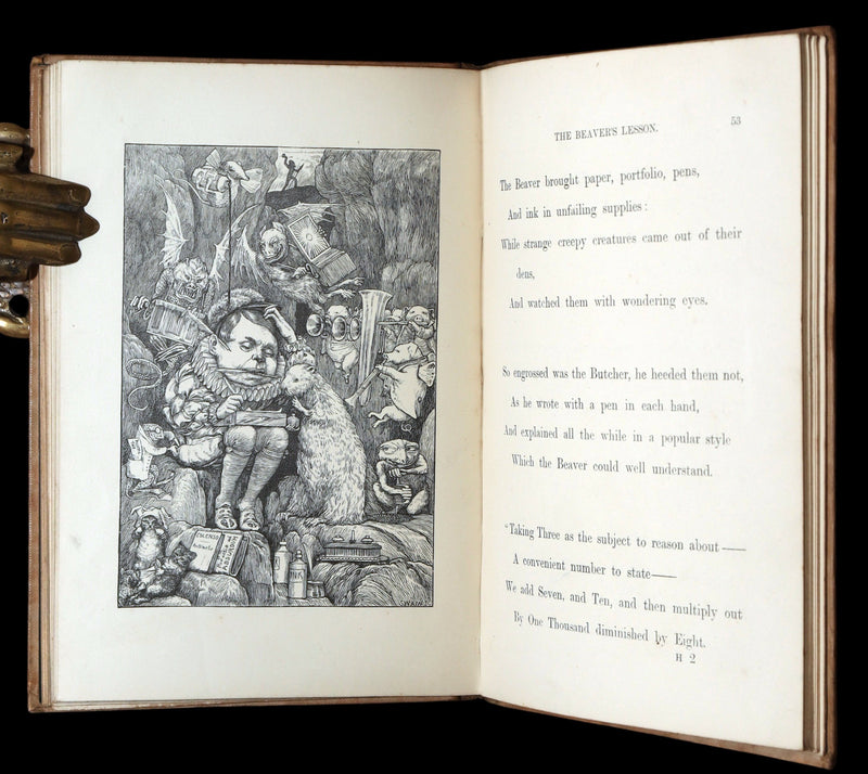 1876 Rare First Edition - The Hunting of the Snark by Lewis Carroll, Illustrated