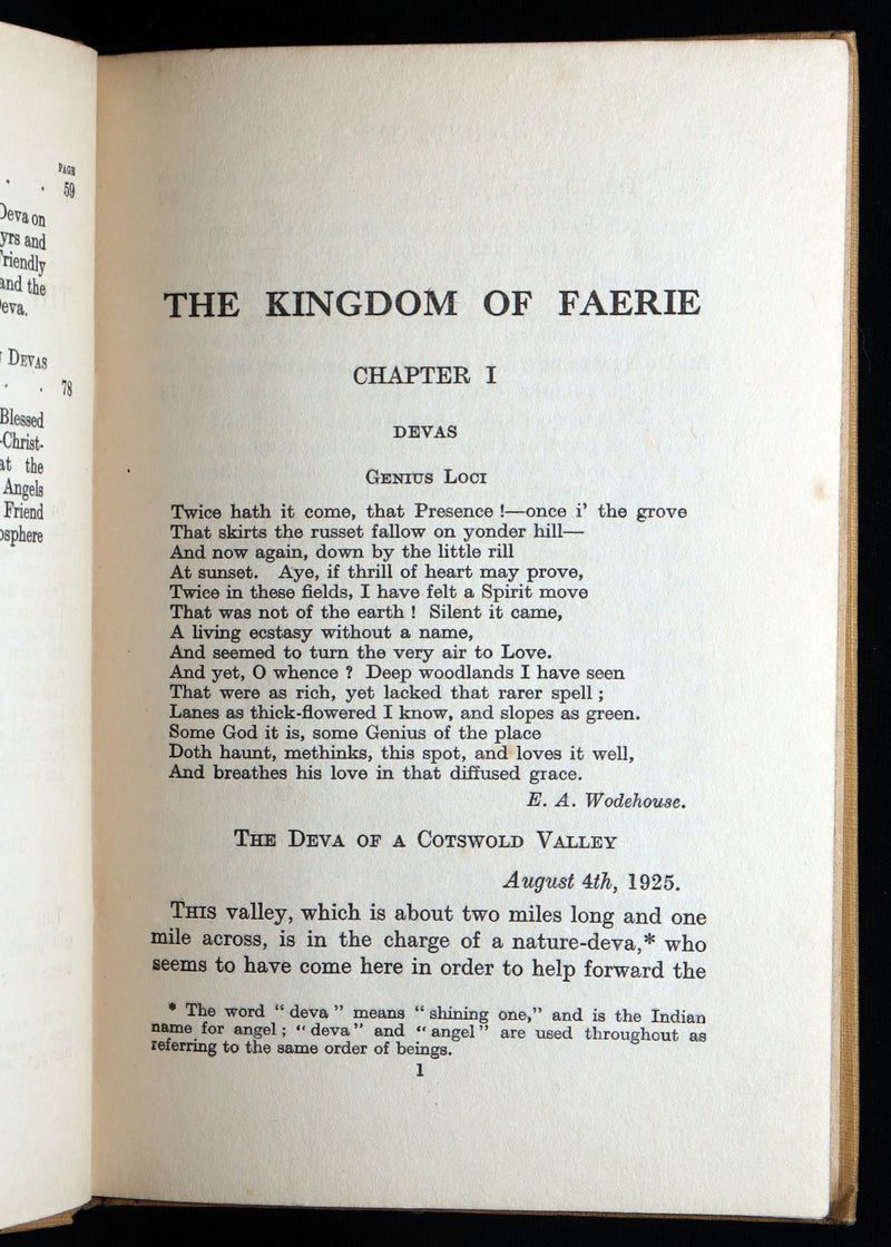 1927 Rare First Edition - The Kingdom of Faerie (Fairies) by Geoffrey Hodson