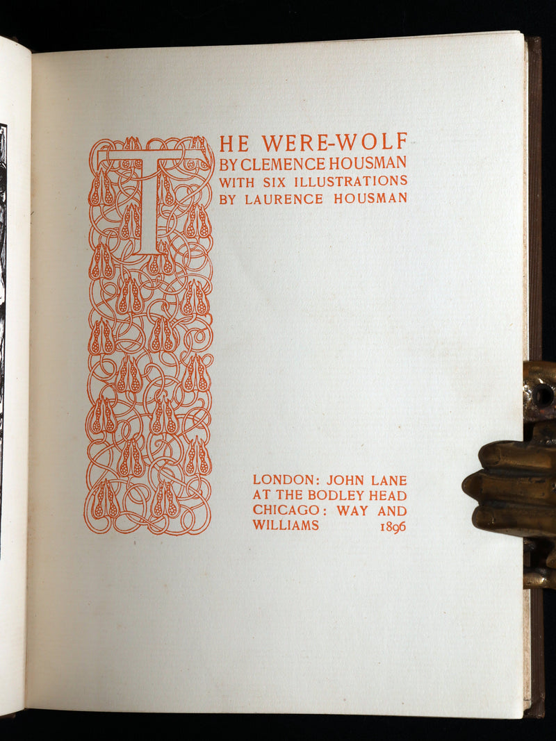 1896 Rare First Edition - The Were-Wolf by Clemence Housman, Illustrated