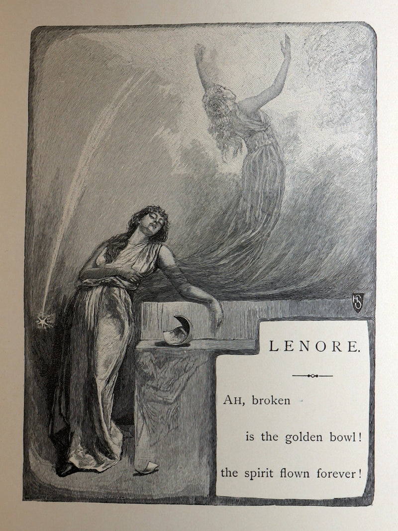 1886 Scarce First Henry Sandham Illustrated Edition - Lenore by Edgar Allan Poe
