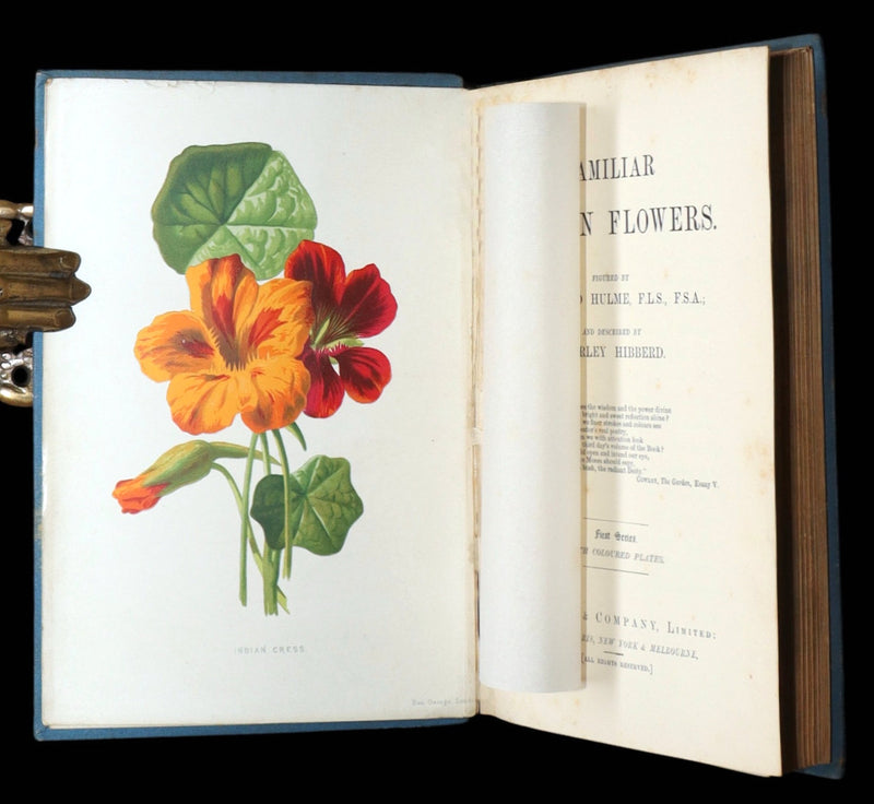 1890 Rare Book - Familiar Garden Flowers Illustrated by F. Edward Hulme