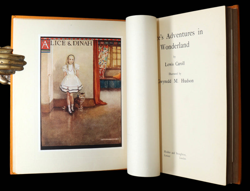 1922 Rare 1stED - Alice's Adventures in Wonderland Illustrated by Gwynedd Hudson