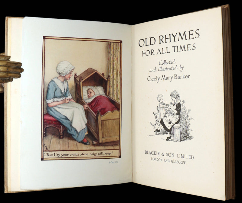 1928 Rare First Edition - Old Rhymes for All Times by Cicely Mary Barker