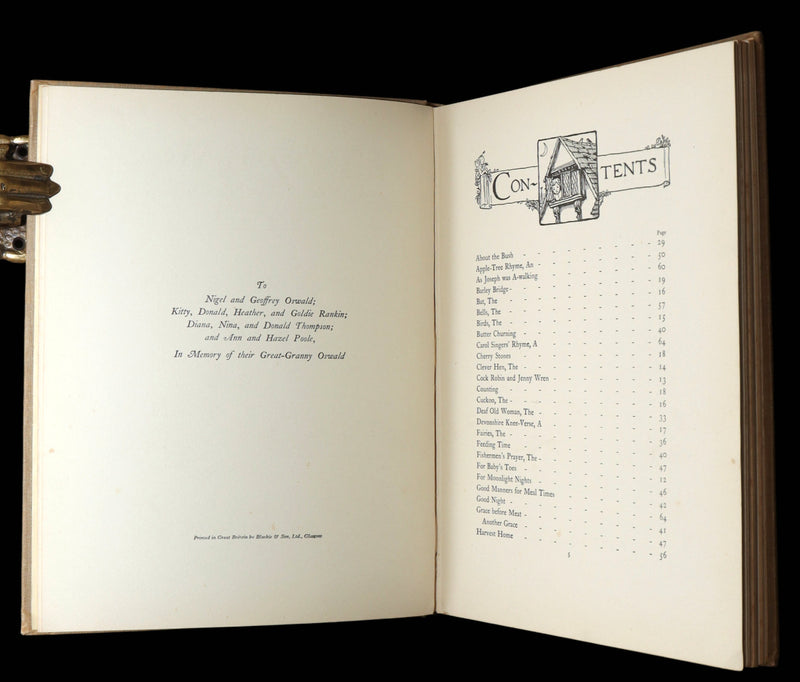 1928 Rare First Edition - Old Rhymes for All Times by Cicely Mary Barker