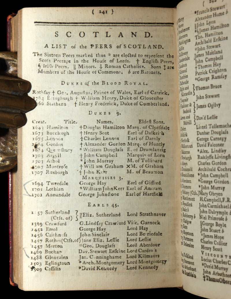 1785 Rare Book - Rider’s British Merlin for the Year of Our Lord God 1785