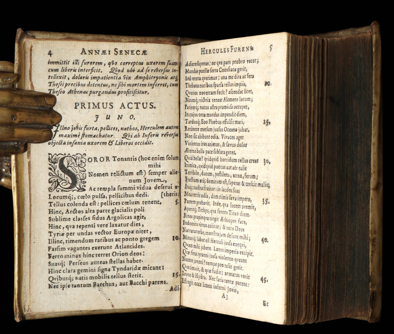 1690 Rare Latin Vellum Book - Lucii Annaei Senecae Cordubensis Tragoediae