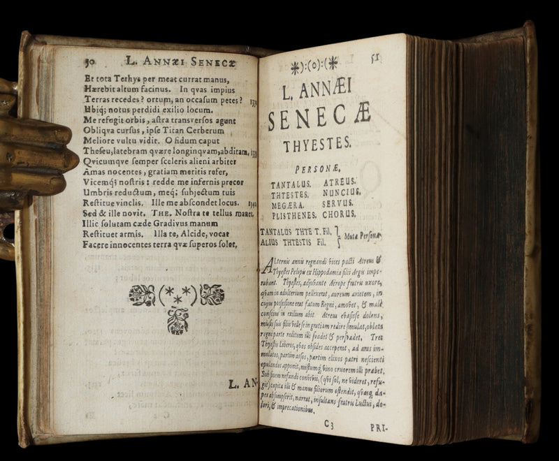 1690 Rare Latin Vellum Book - Lucii Annaei Senecae Cordubensis Tragoediae