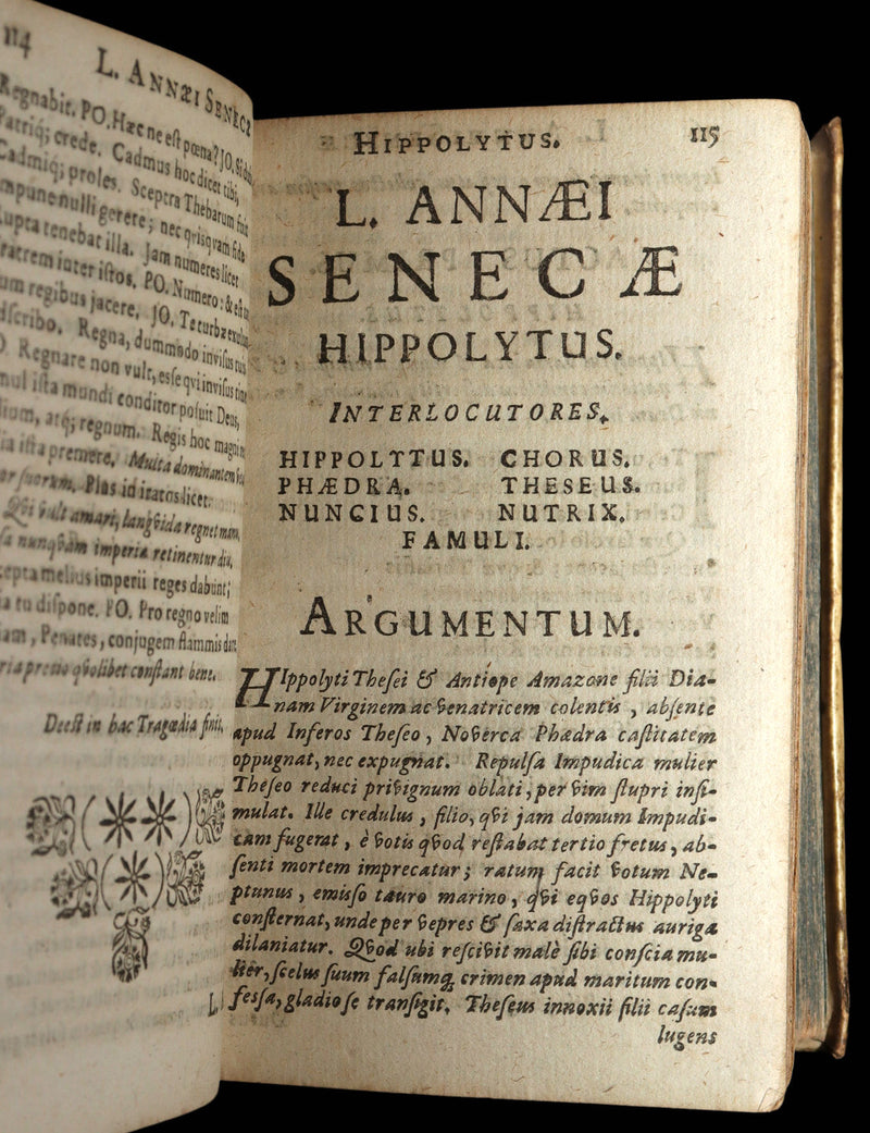 1690 Rare Latin Vellum Book - Lucii Annaei Senecae Cordubensis Tragoediae