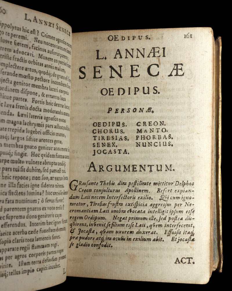 1690 Rare Latin Vellum Book - Lucii Annaei Senecae Cordubensis Tragoediae