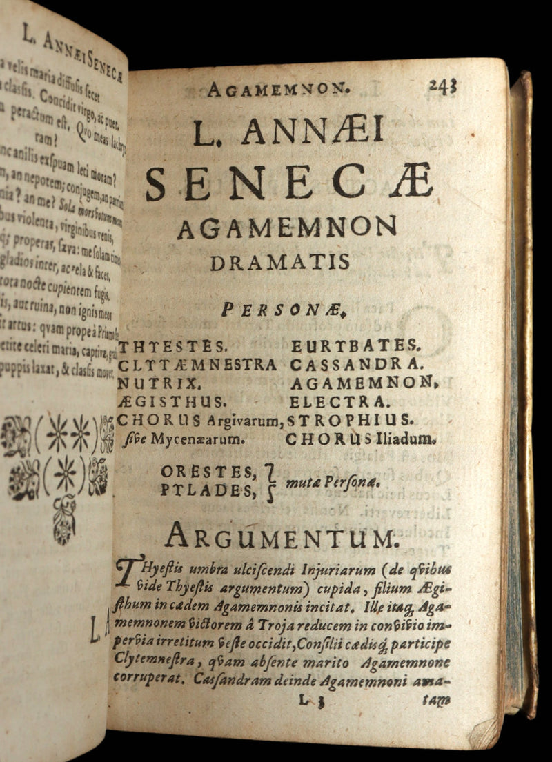 1690 Rare Latin Vellum Book - Lucii Annaei Senecae Cordubensis Tragoediae