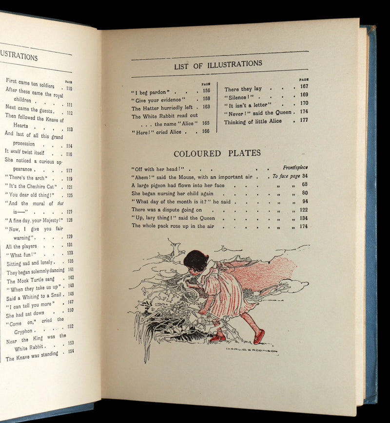 1913 Scarce - Alice’s Adventures in Wonderland Illustrated by Charles Robinson