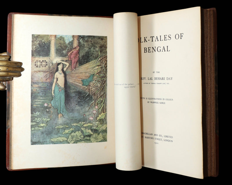 1912 Rare 1stED - Folk-Tales of Bengal Illustrated by Warwick Goble, Fairy Tales