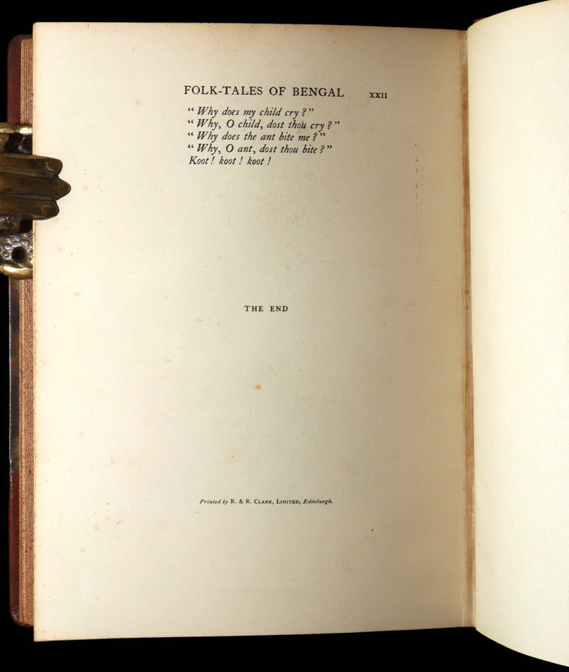 1912 Rare 1stED - Folk-Tales of Bengal Illustrated by Warwick Goble, Fairy Tales