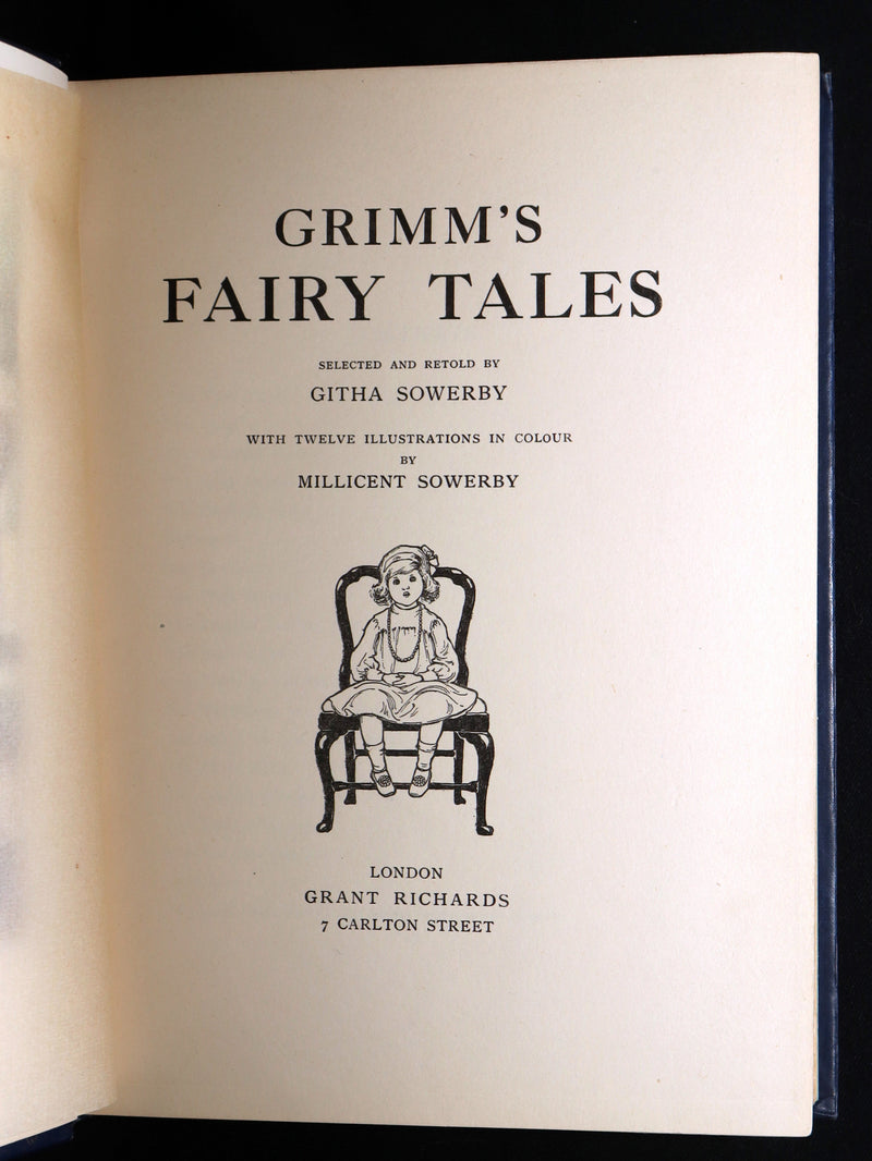 1909 Scarce First Edition Illustrated by Millicent Sowerby - Grimm’s Fairy Tales
