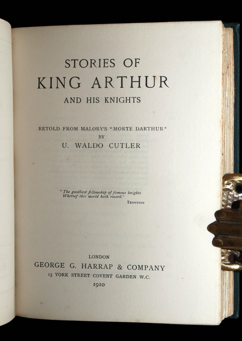 1909 Rare Book - Stories of King Arthur and His Knights by U. Waldo Cutler