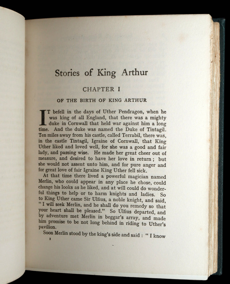 1909 Rare Book - Stories of King Arthur and His Knights by U. Waldo Cutler