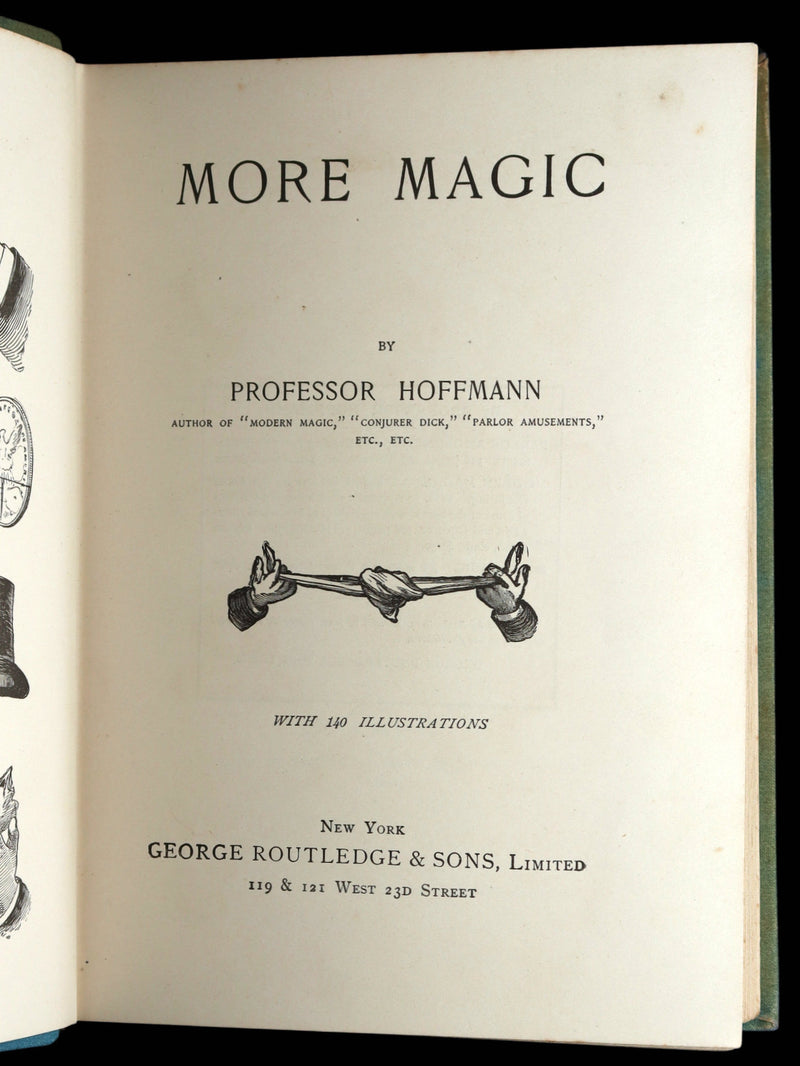 1890 Rare Victorian Book - More Magic by Professor Hoffmann, illustrated