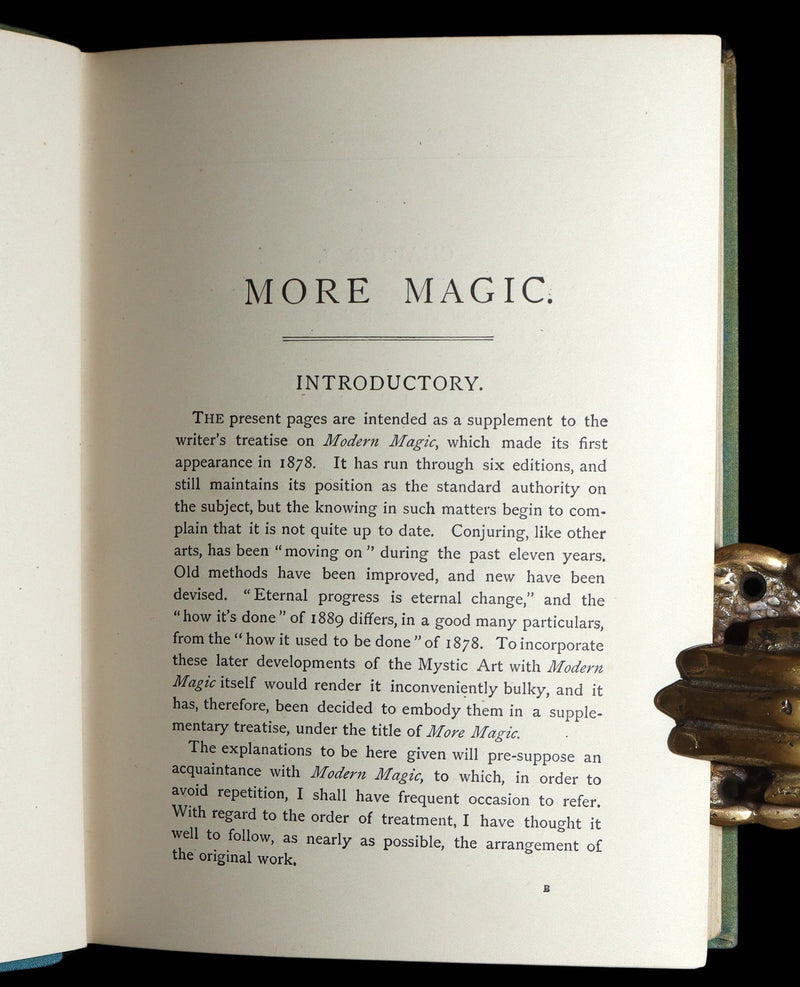 1890 Rare Victorian Book - More Magic by Professor Hoffmann, illustrated