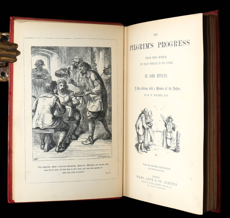 1890 Rare Victorian Book - The Pilgrim’s Progress Illustrated by Thomas Dalziel