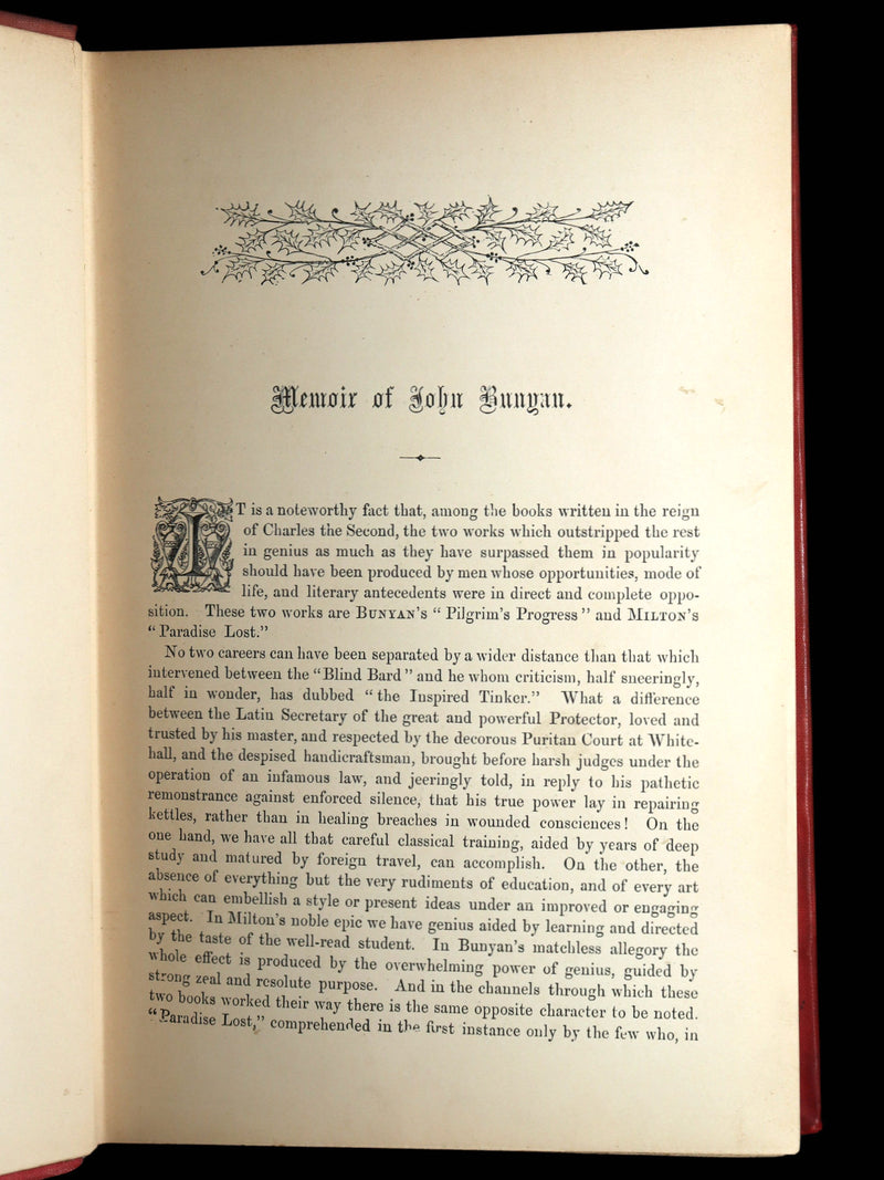 1890 Rare Victorian Book - The Pilgrim’s Progress Illustrated by Thomas Dalziel