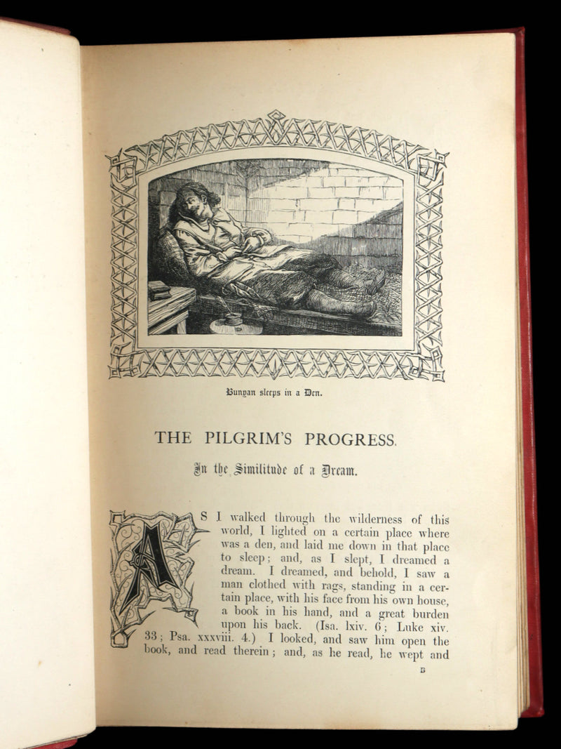 1890 Rare Victorian Book - The Pilgrim’s Progress Illustrated by Thomas Dalziel