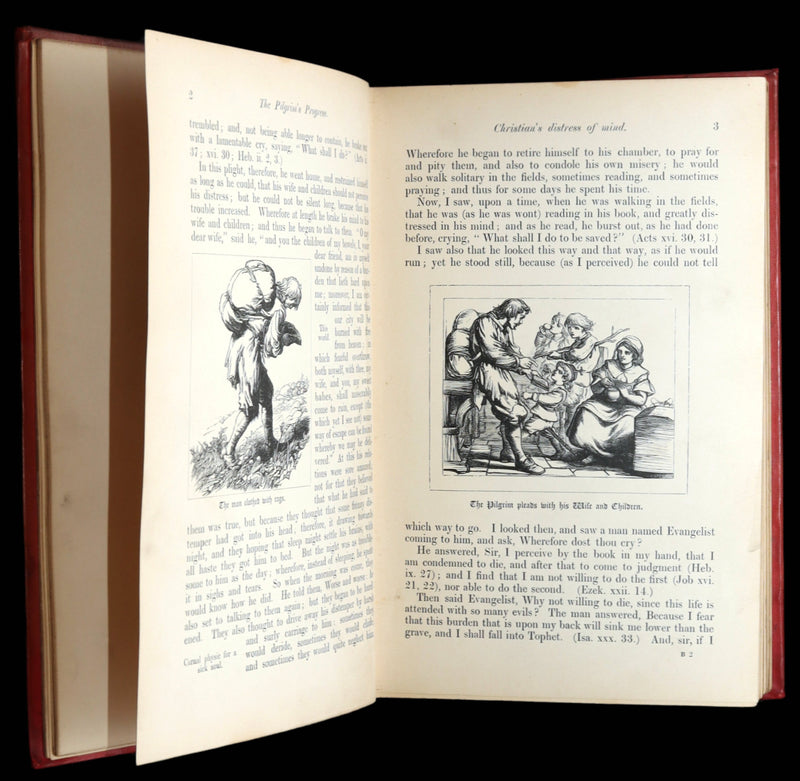 1890 Rare Victorian Book - The Pilgrim’s Progress Illustrated by Thomas Dalziel