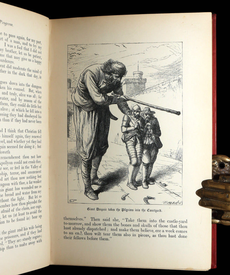 1890 Rare Victorian Book - The Pilgrim’s Progress Illustrated by Thomas Dalziel
