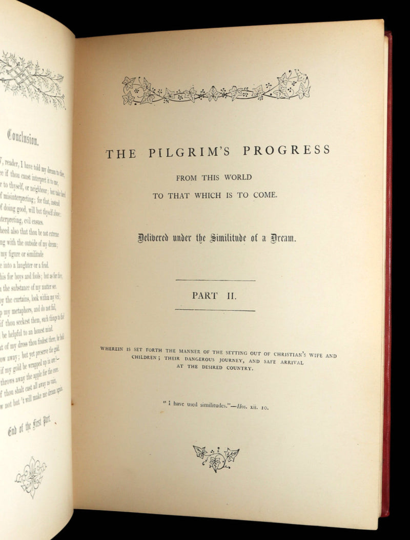 1890 Rare Victorian Book - The Pilgrim’s Progress Illustrated by Thomas Dalziel