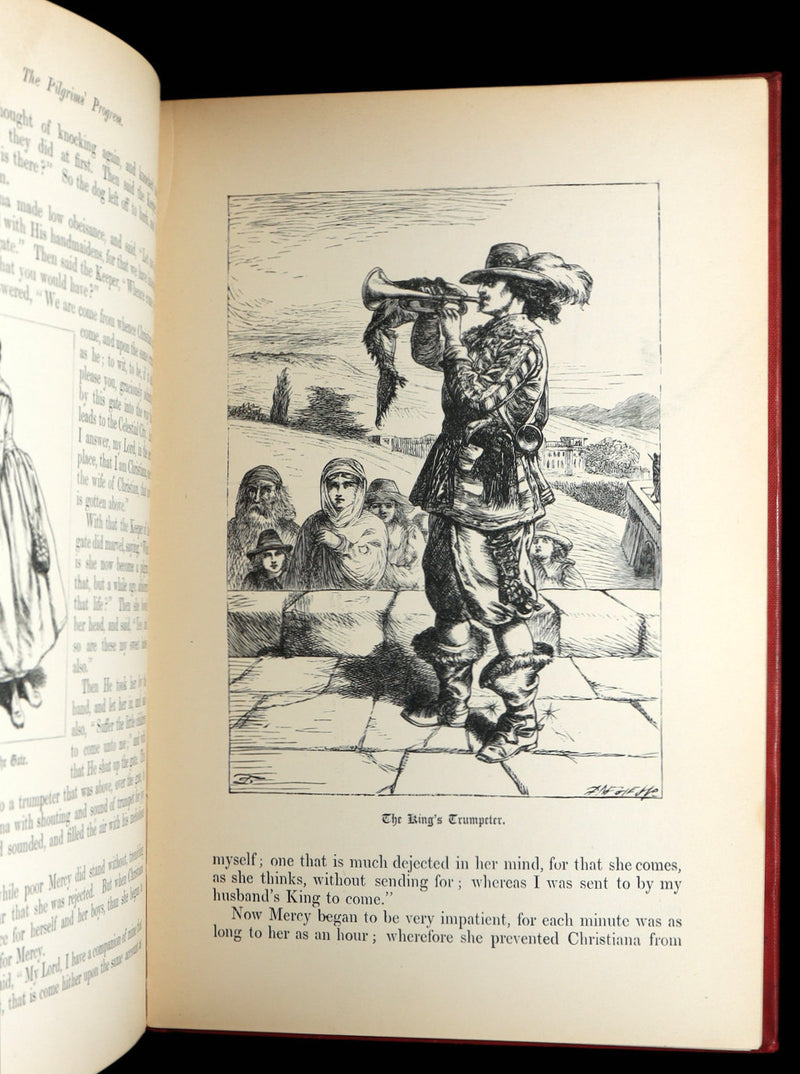 1890 Rare Victorian Book - The Pilgrim’s Progress Illustrated by Thomas Dalziel