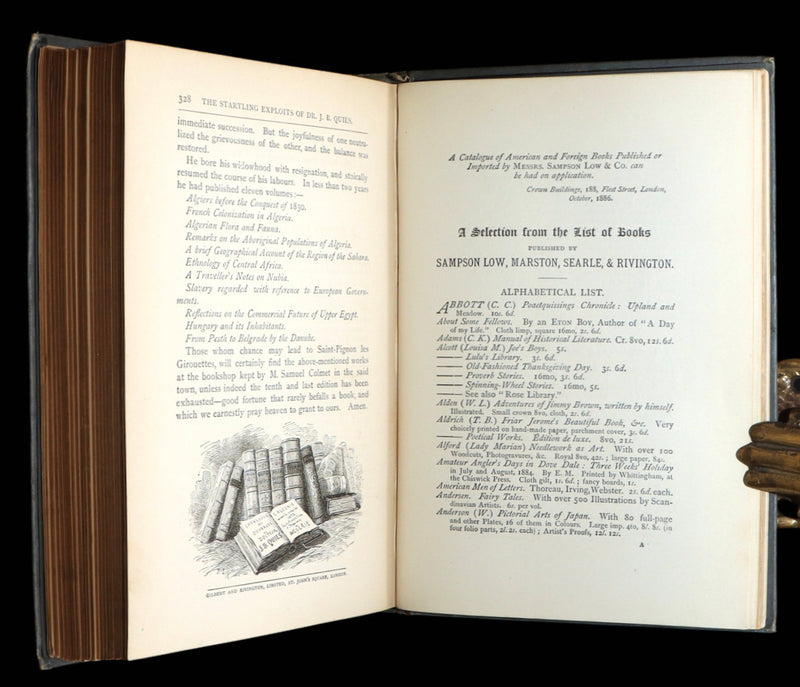 1886 Rare First UK Edition - The Startling Exploits of Dr Quies by Paul Celiere