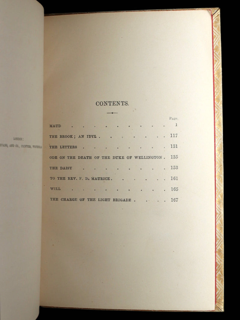 1869 Rare Vellum Books - Maud and Other Poems; Enoch Arden by Tennyson