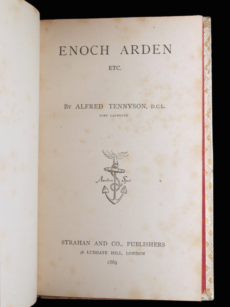 1869 Rare Vellum Books - Maud and Other Poems; Enoch Arden by Tennyson