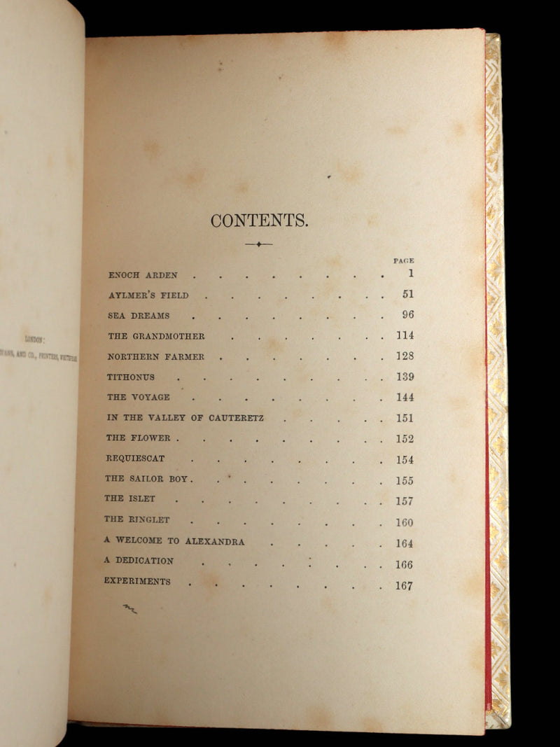 1869 Rare Vellum Books - Maud and Other Poems; Enoch Arden by Tennyson