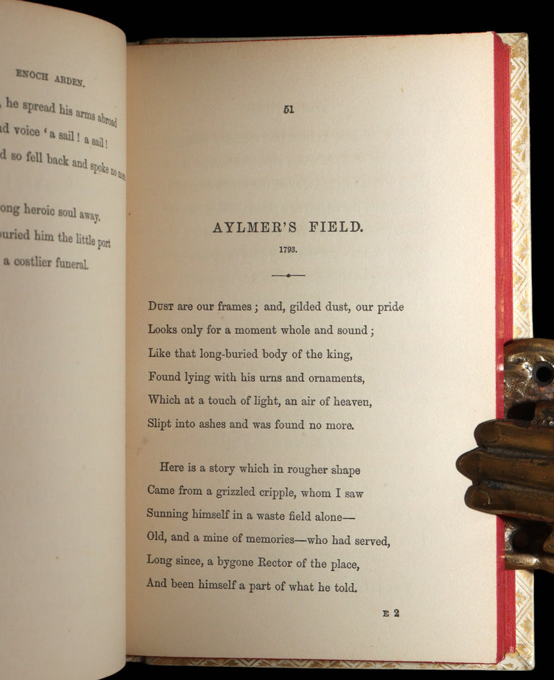 1869 Rare Vellum Books - Maud and Other Poems; Enoch Arden by Tennyson