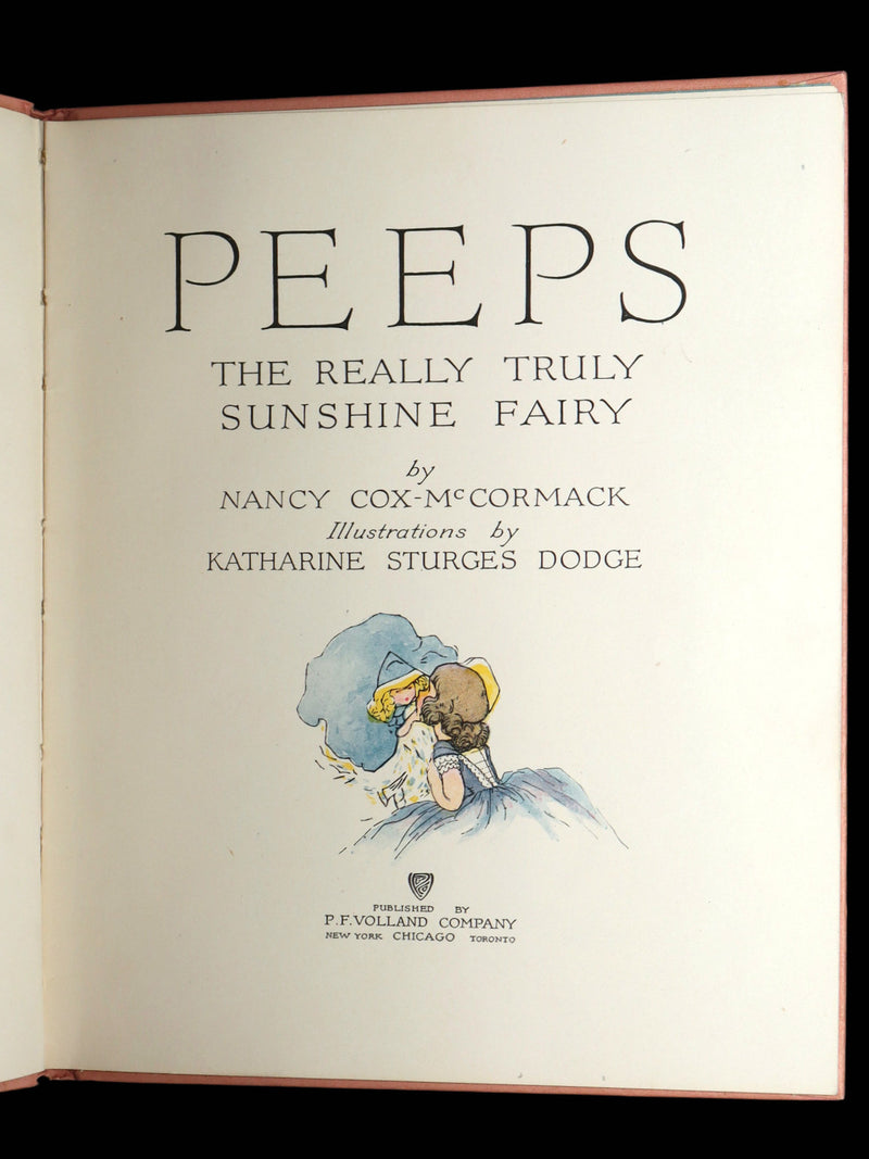1918 Rare First Edition - Peeps: The Really Truly Sunshine Fairy, Illustrated