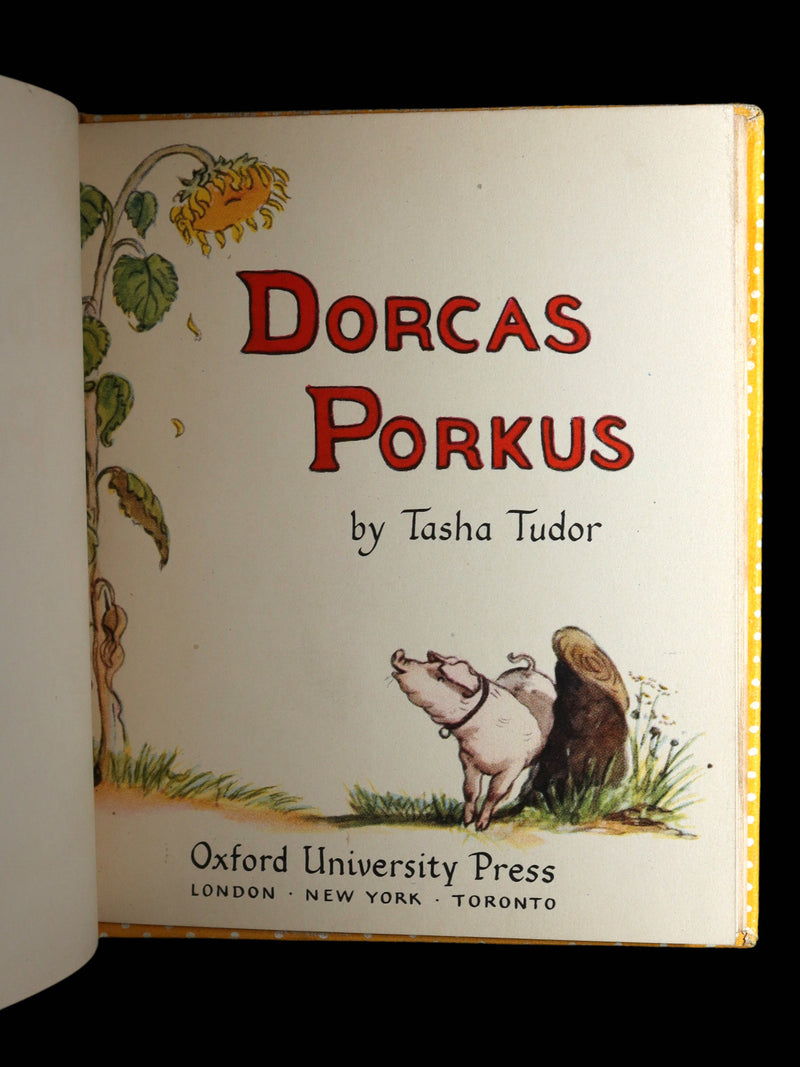1942 First Edition with Dust Jacket - Dorcas Porkus Illustrated by Tasha Tudor