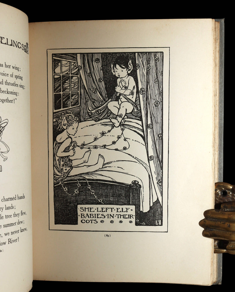 1912 Rare 1stED - ELFIN SONG, A Book of Verse and Pictures by Florence Harrison