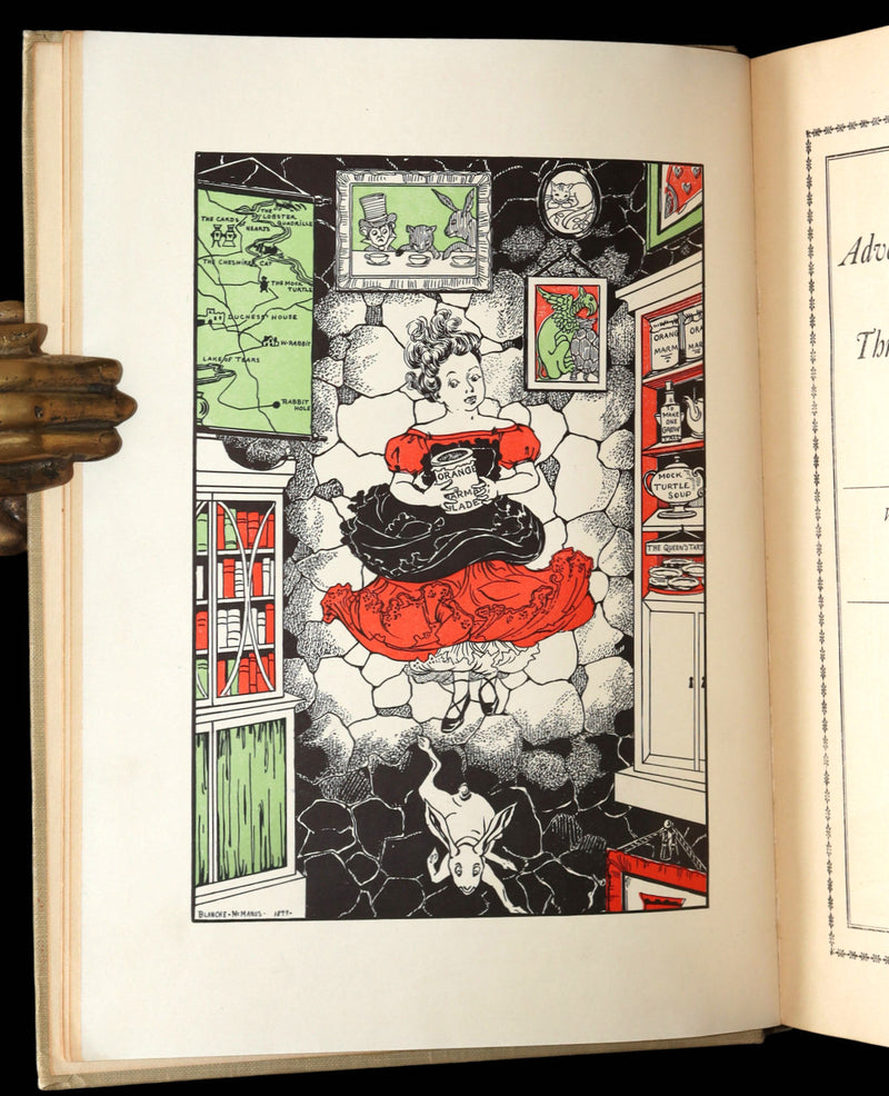 1910 Rare Book - Alice’s Adventures in Wonderland Illustrated by Blanche McManus