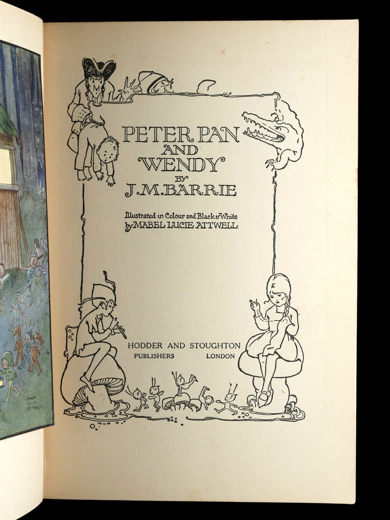 1925 Rare Book - Peter Pan and Wendy Illustrated by Mabel Lucie Attwell