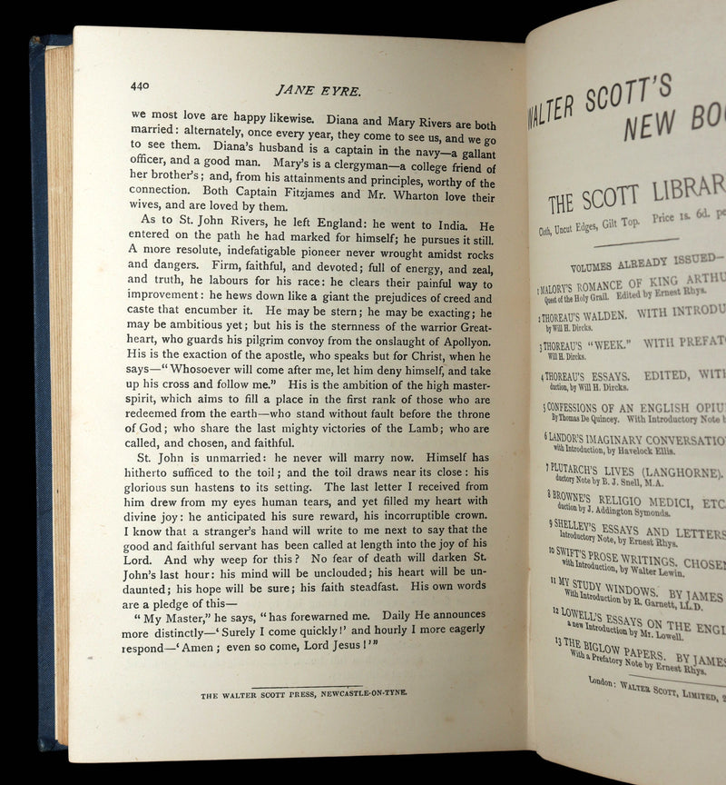 1892 Scarce Edition - Jane Eyre: An Autobiography by Charlotte Brontë