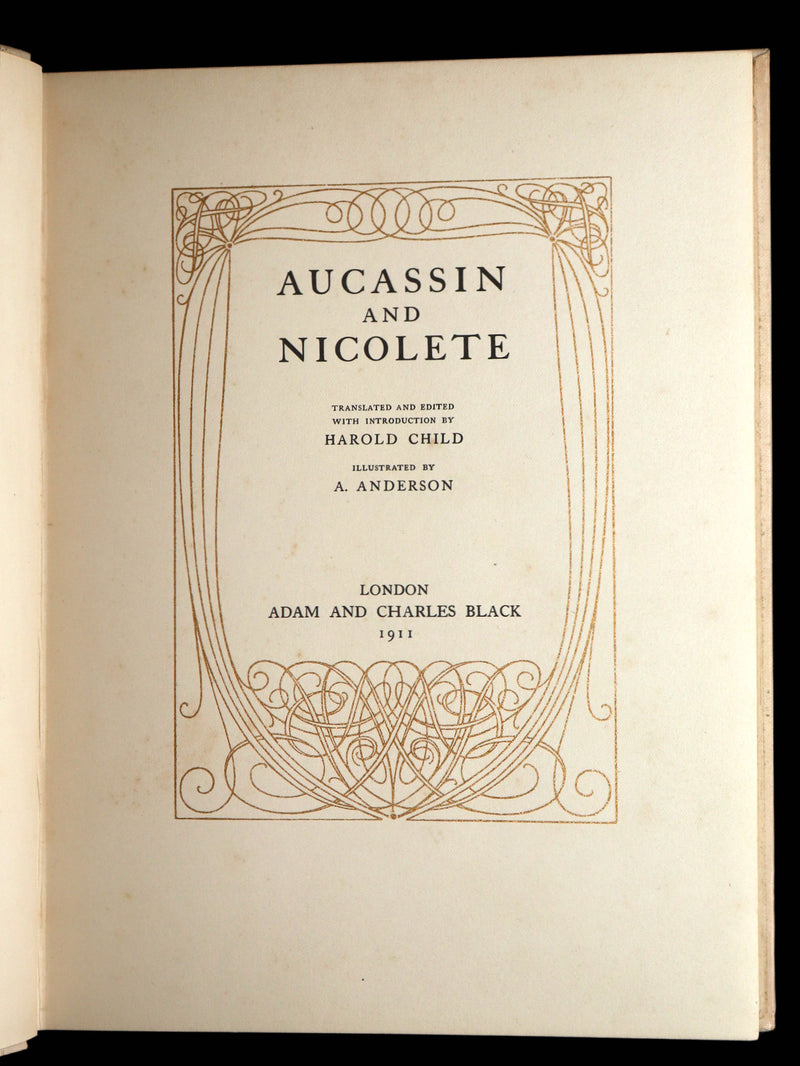 1911 Rare First Illustrated Edition by Anne Anderson - Aucassin and Nicolette