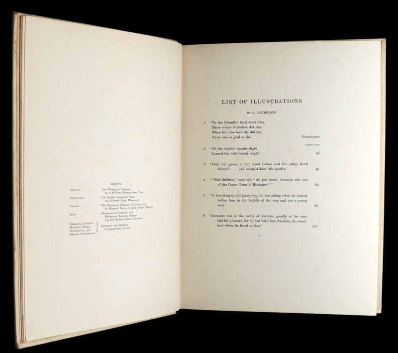 1911 Rare First Illustrated Edition by Anne Anderson - Aucassin and Nicolette