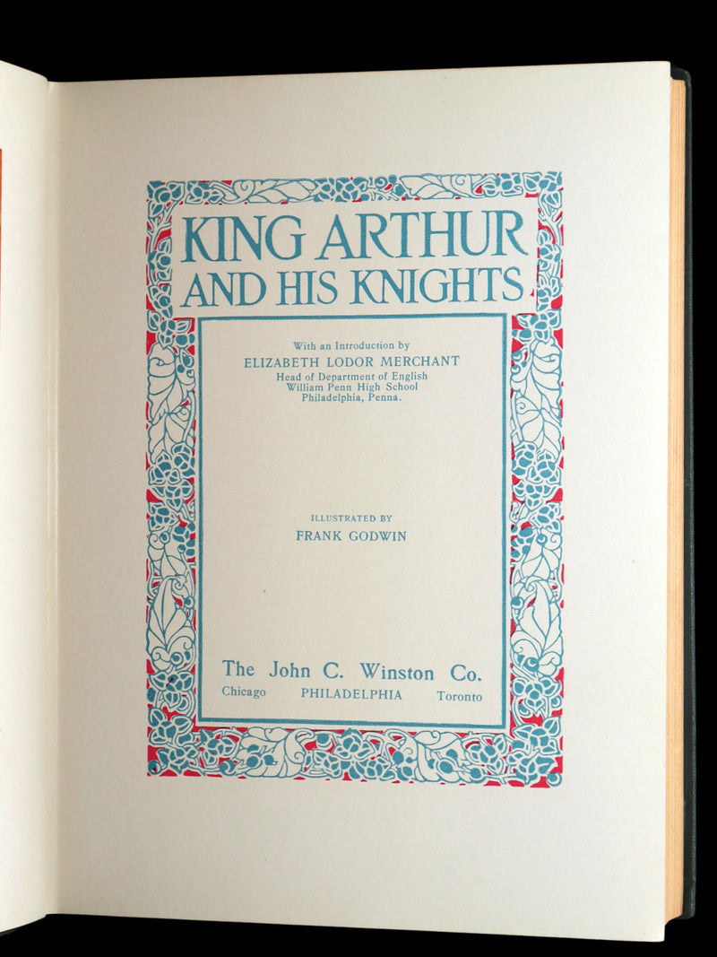 1927 First Edition illustrated by Frank Godwin - King Arthur and His Knights