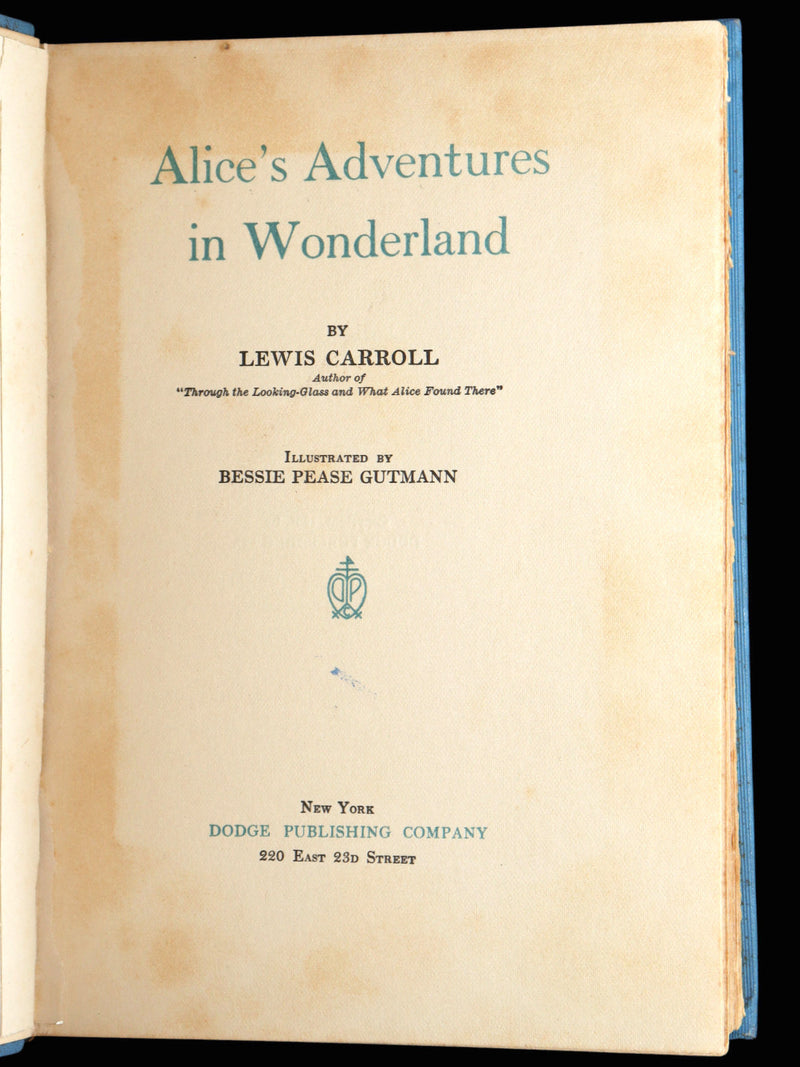 1907 Rare 1stED - Alice in Wonderland Illustrated by Bessie Pease Gutmann