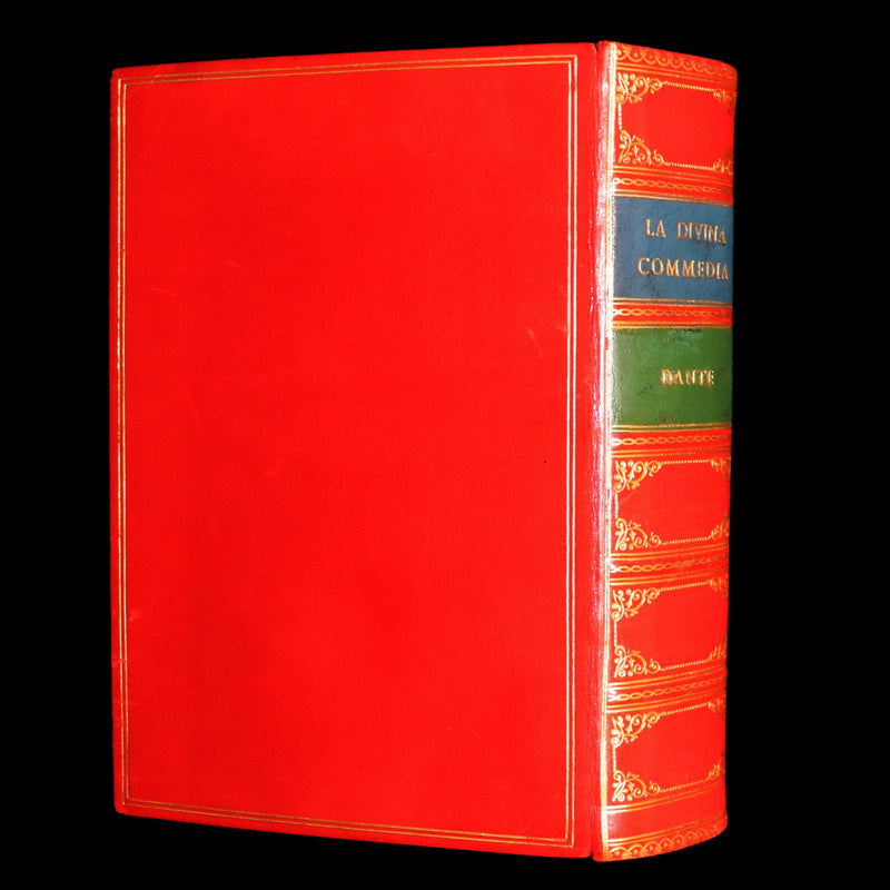 1933 Nice Bayntun Binding- La Divina Commedia by Dante Alighieri, Illustrated