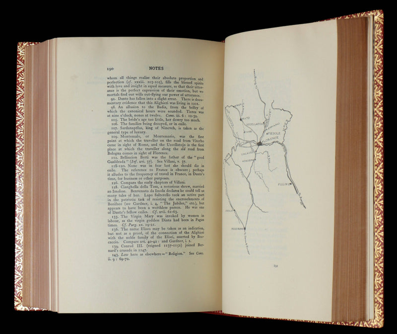 1933 Nice Bayntun Binding- La Divina Commedia by Dante Alighieri, Illustrated