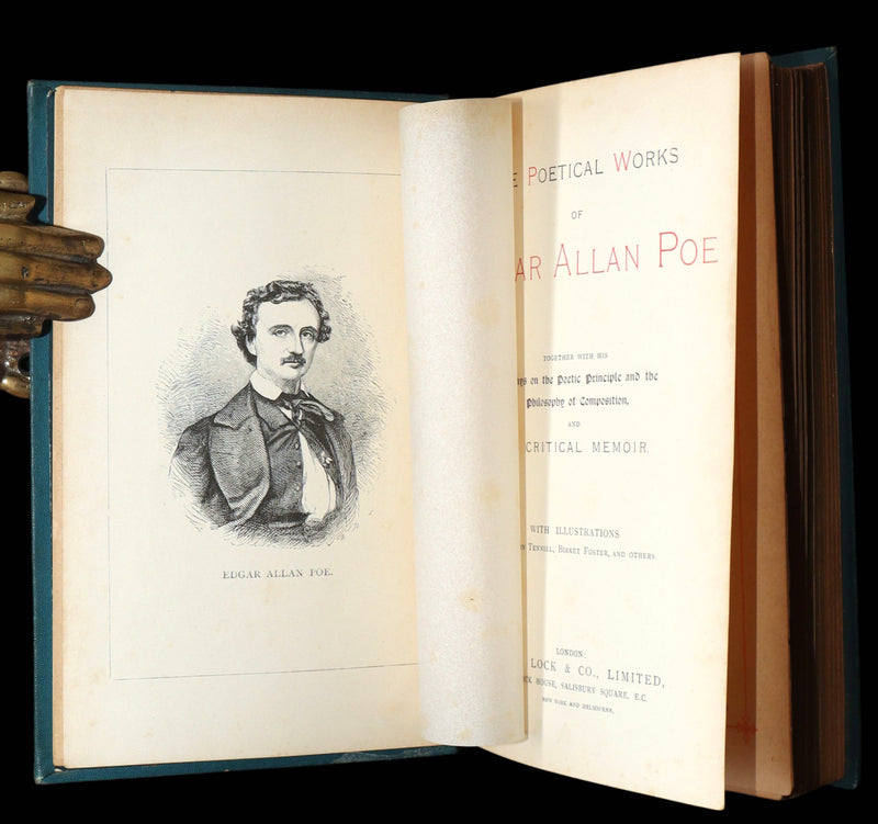 1890 Rare Book - The Poetical Works of Edgar Allan Poe, Illustrated